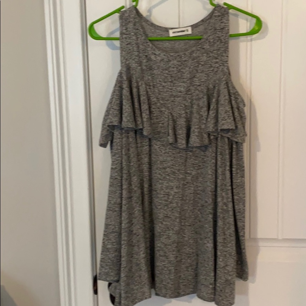 Gray sweater top